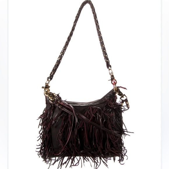 Mzwallace Fringe Leather Shoulder Bag - Brown - Picture 1 of 12